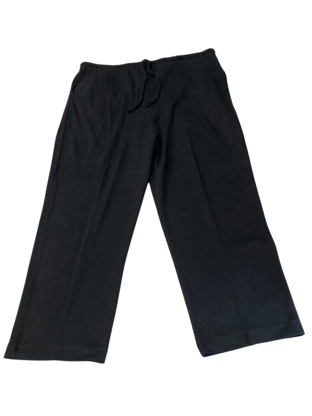 Liz Claiborne Pull On Trousers PL Black Casual Pants Loungewear Minimalist Comfy